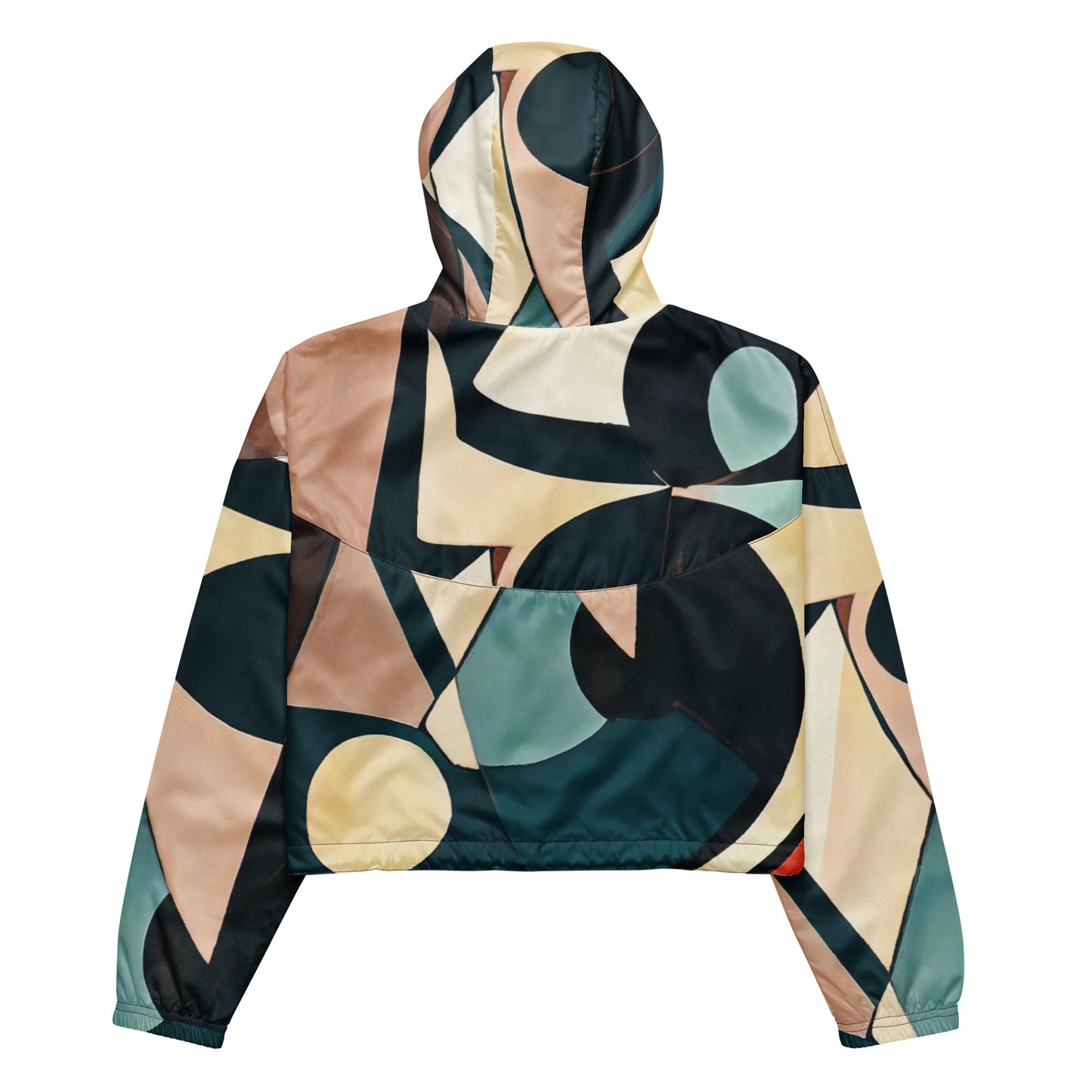 DMV 0793 Abstract Art Women’s cropped windbreaker