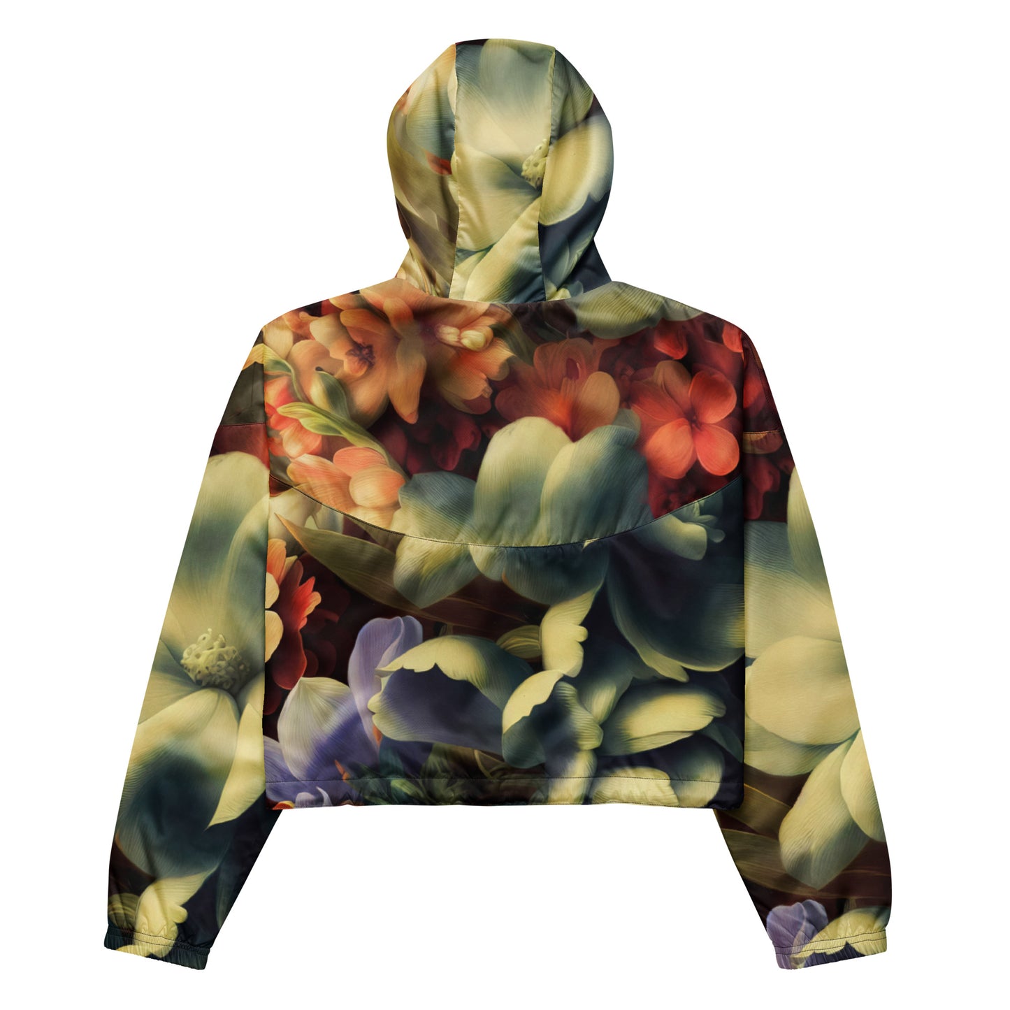 DMV 1682 Floral Women’s cropped windbreaker