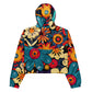 DMV 0969 Floral Women’s cropped windbreaker