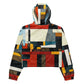 DMV 1543 Abstract Art Women’s cropped windbreaker