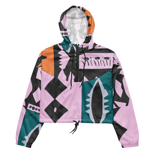 DMV 0229 Boho Women’s cropped windbreaker