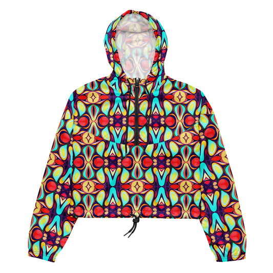 DMV 0036 Vintage Artsy Women’s cropped windbreaker