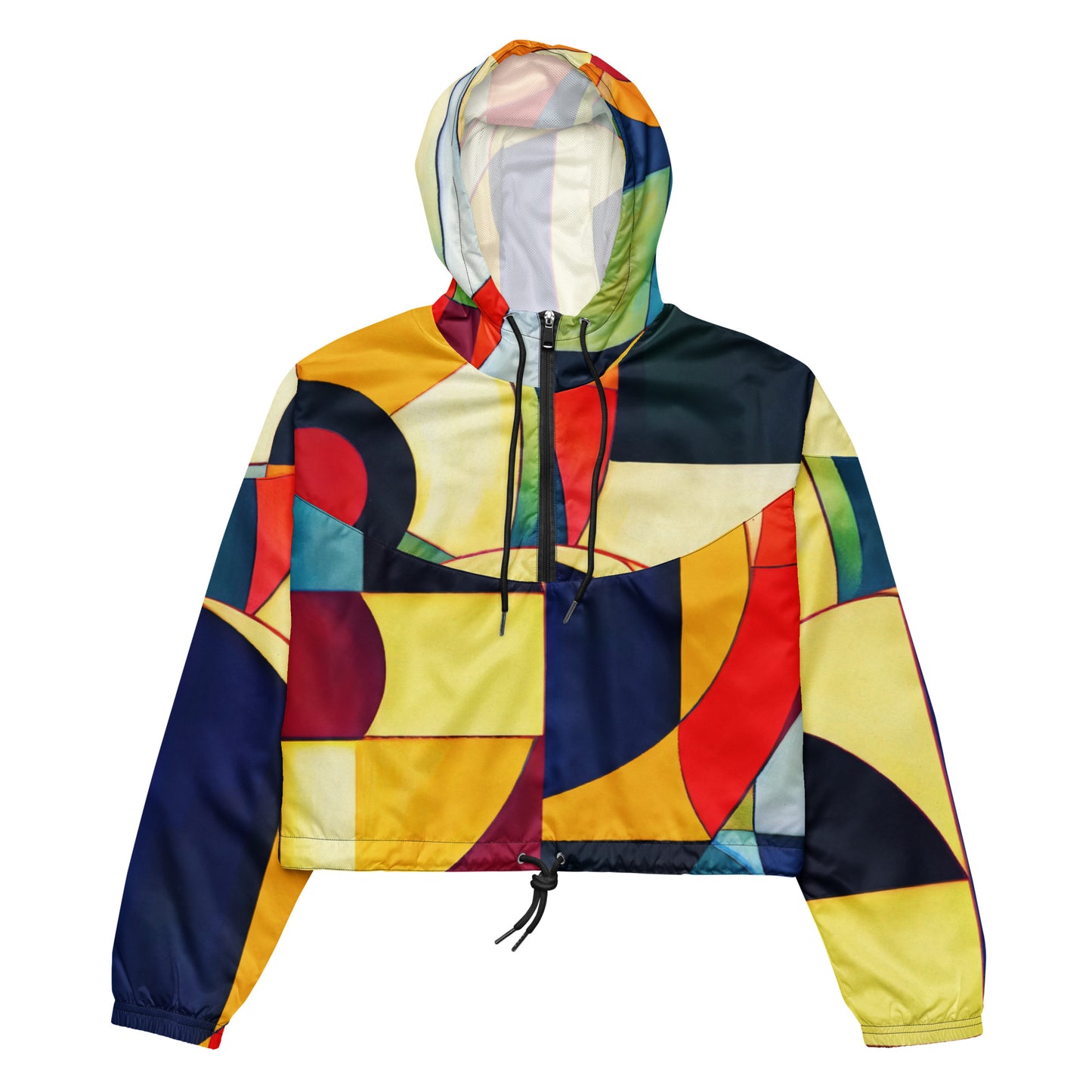 DMV 0024 Abstract Art Women’s cropped windbreaker