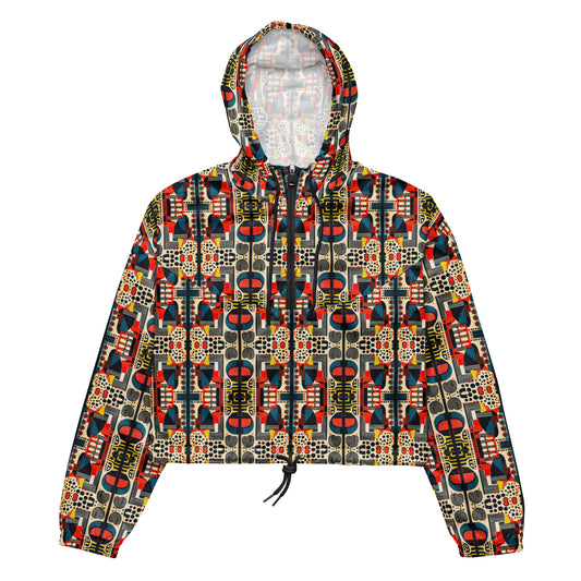 DMV 0013 Chic Boho Women’s cropped windbreaker