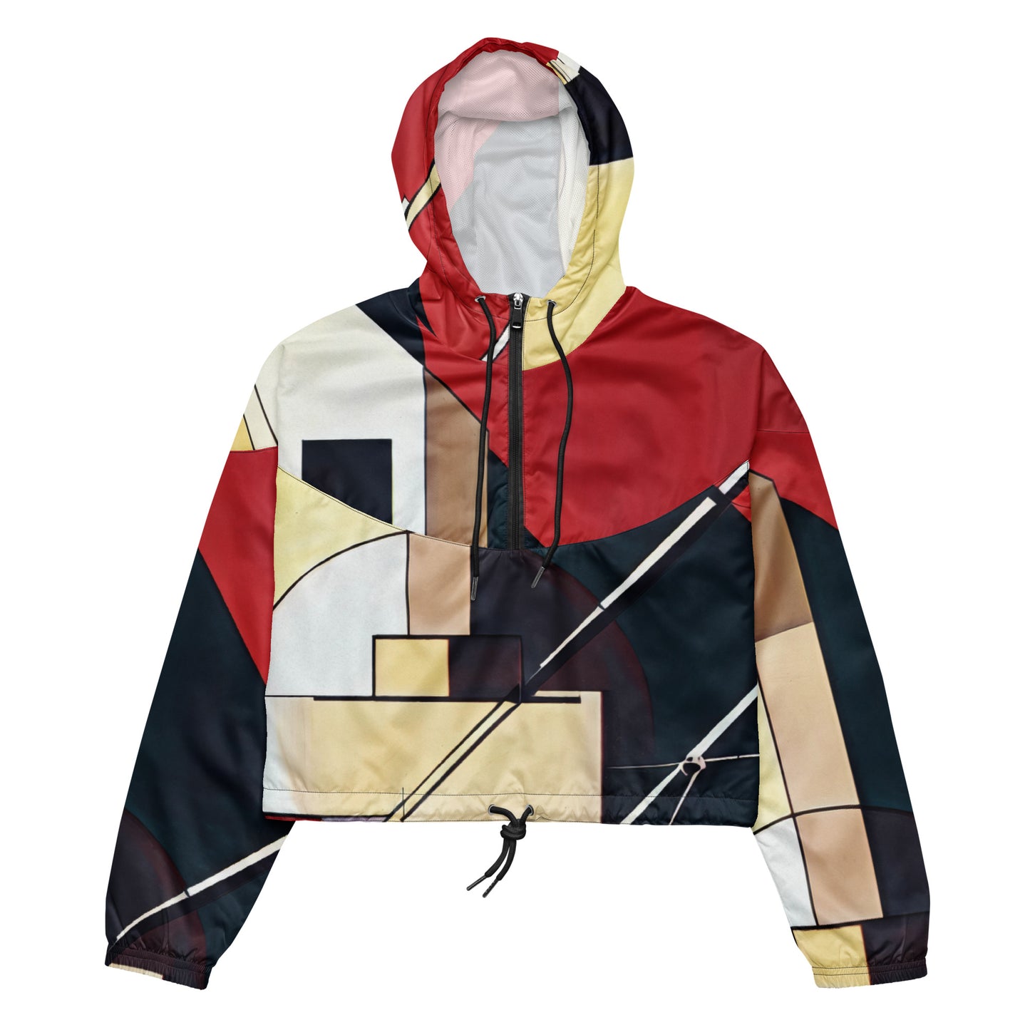 DMV 0061 Abstract Art Women’s cropped windbreaker