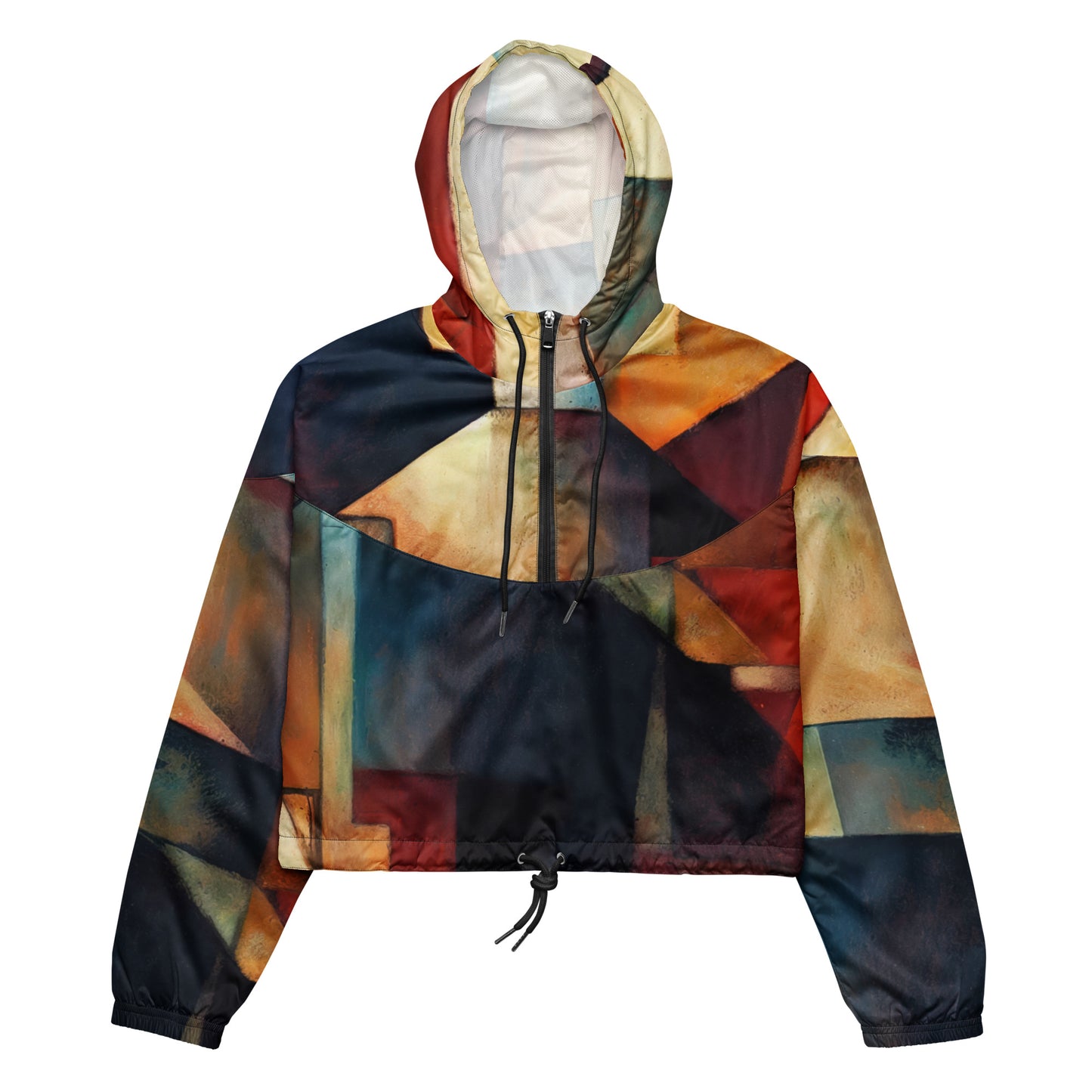 DMV 0053 Abstract Art Women’s cropped windbreaker