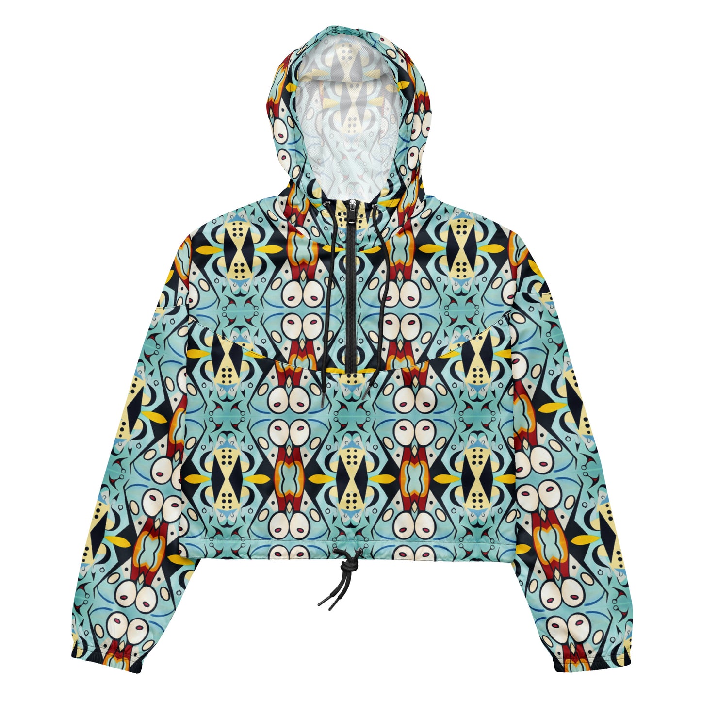 DMV 0005 Vintage Artsy Women’s cropped windbreaker