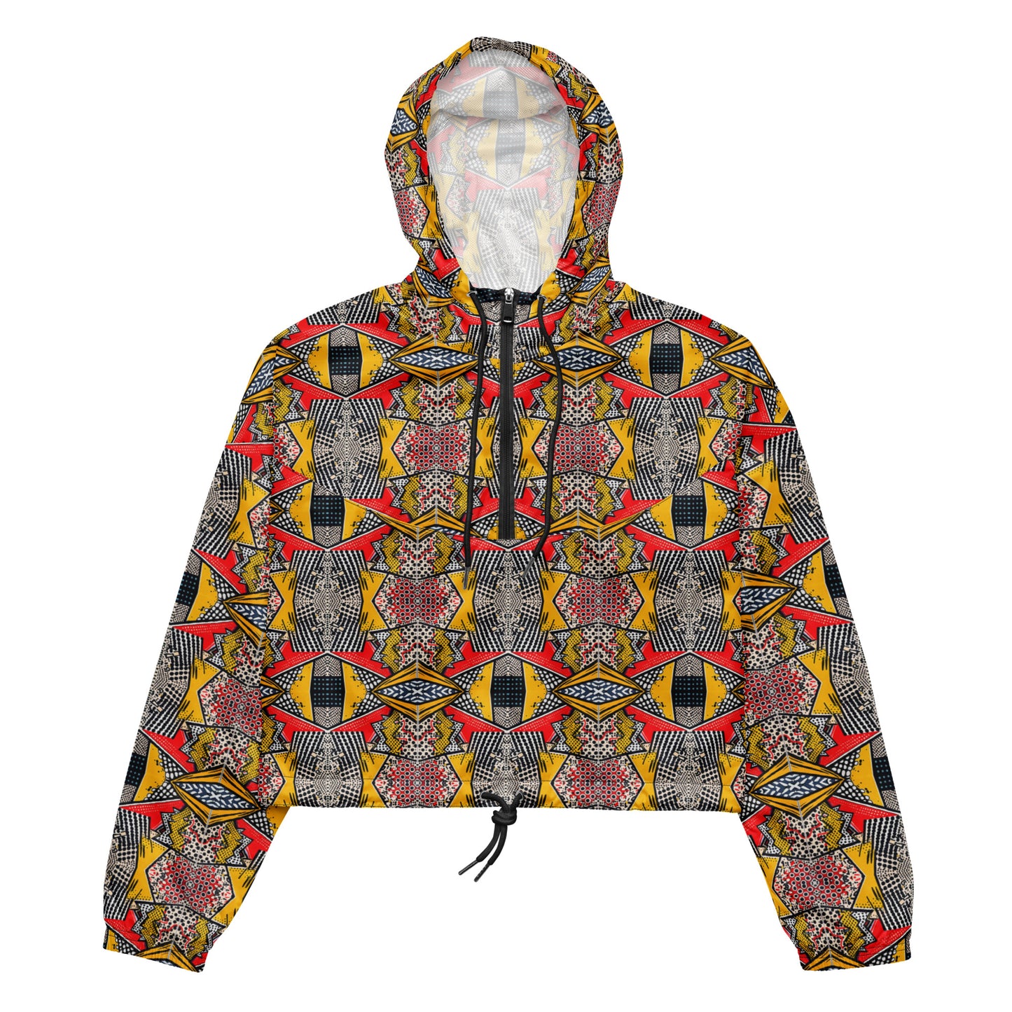 DMV 0225 Chic Boho Women’s cropped windbreaker