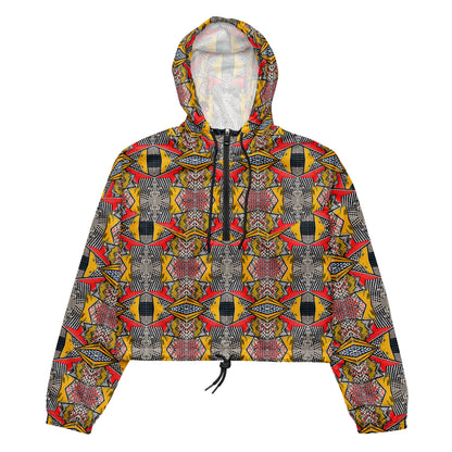 DMV 0225 Chic Boho Women’s cropped windbreaker