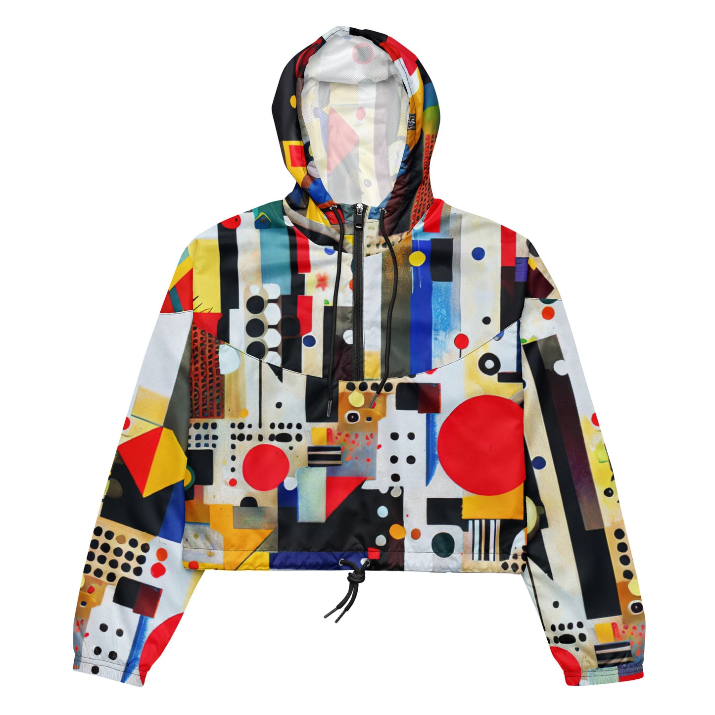 DMV 0124 Retro Art Women’s cropped windbreaker