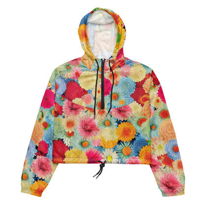 DMV 0106 Floral Women’s cropped windbreaker