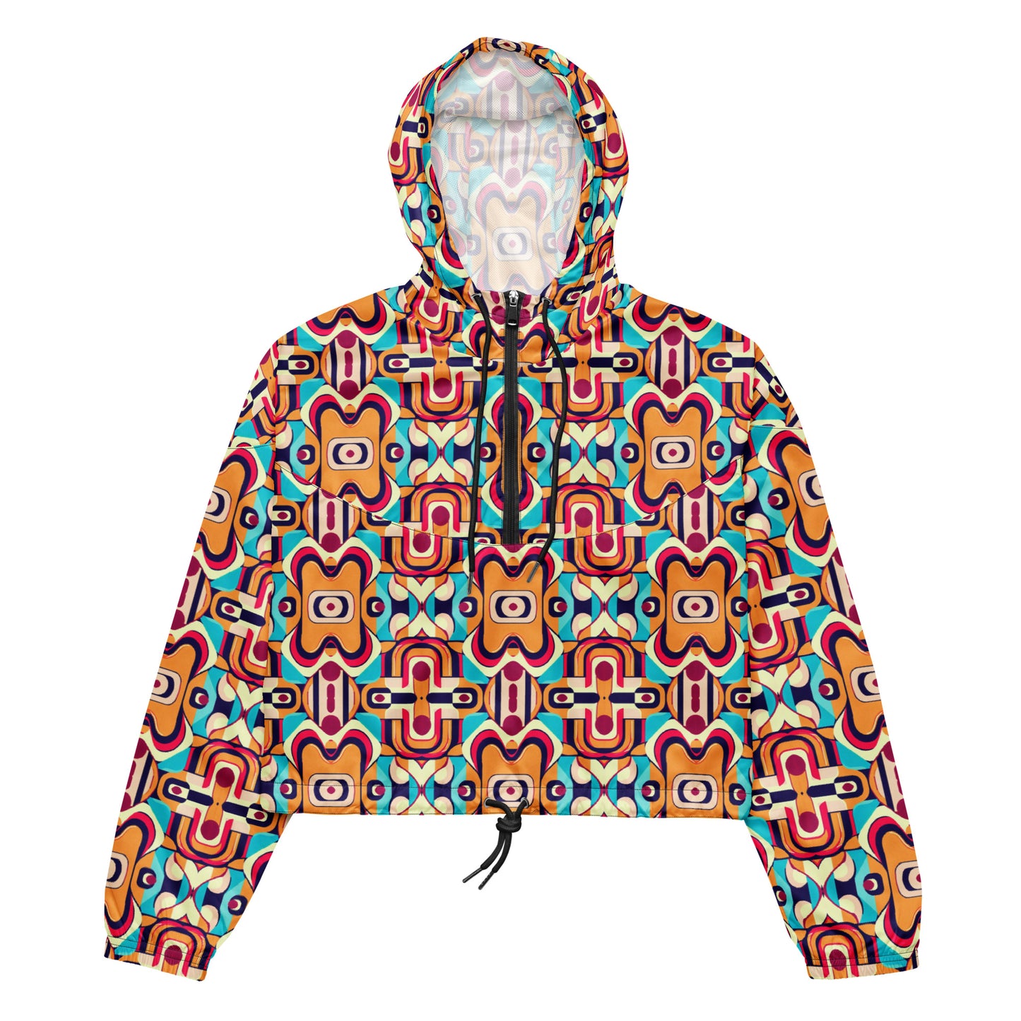 DMV 0160 Vintage Artsy Women’s cropped windbreaker