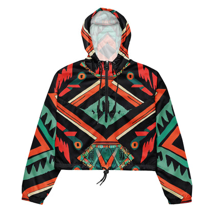 DMV 0154 Boho Women’s cropped windbreaker