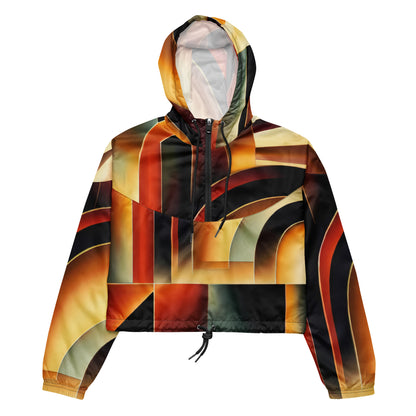 DMV 0261 Retro Art Women’s cropped windbreaker