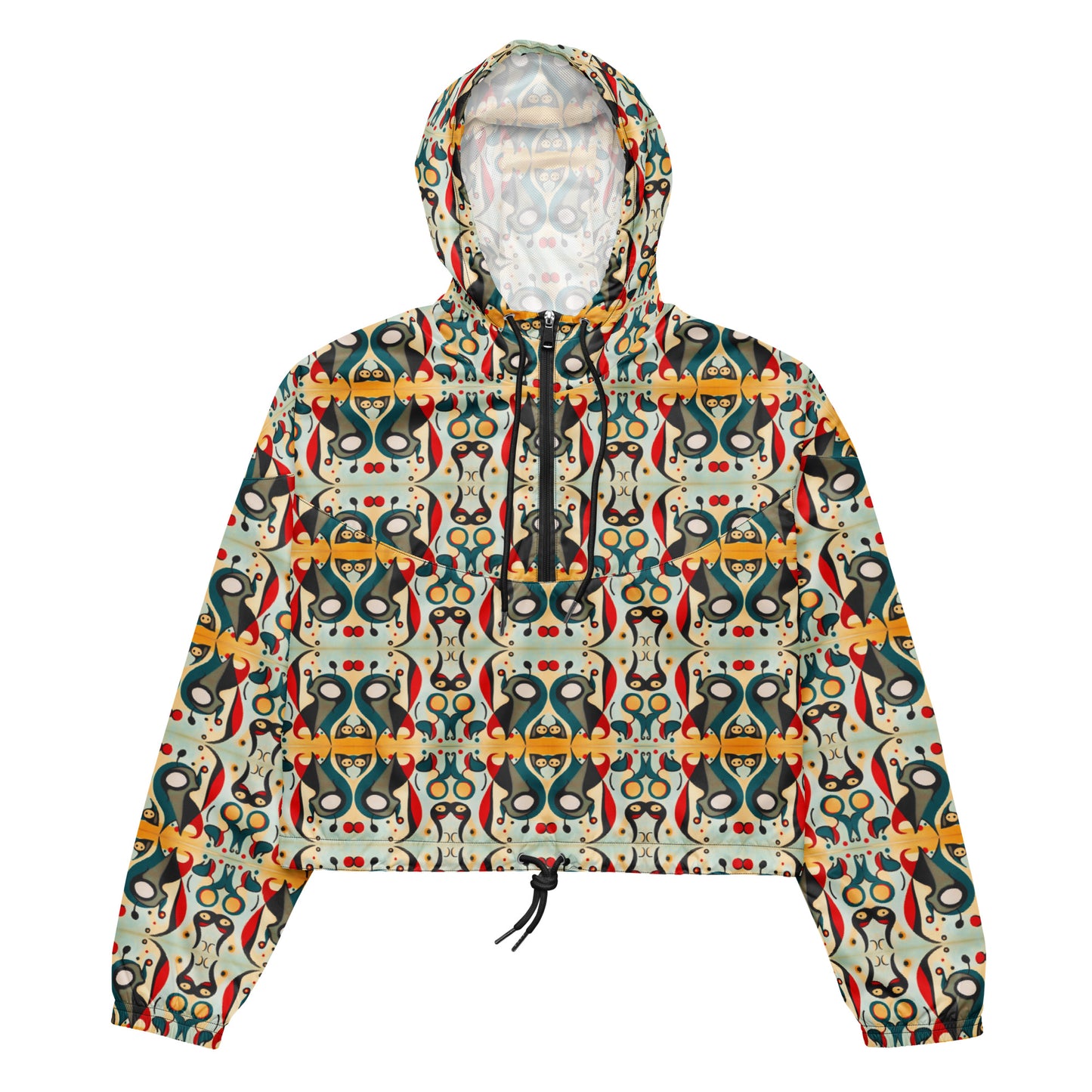 DMV 0366 Vintage Artsy Women’s cropped windbreaker