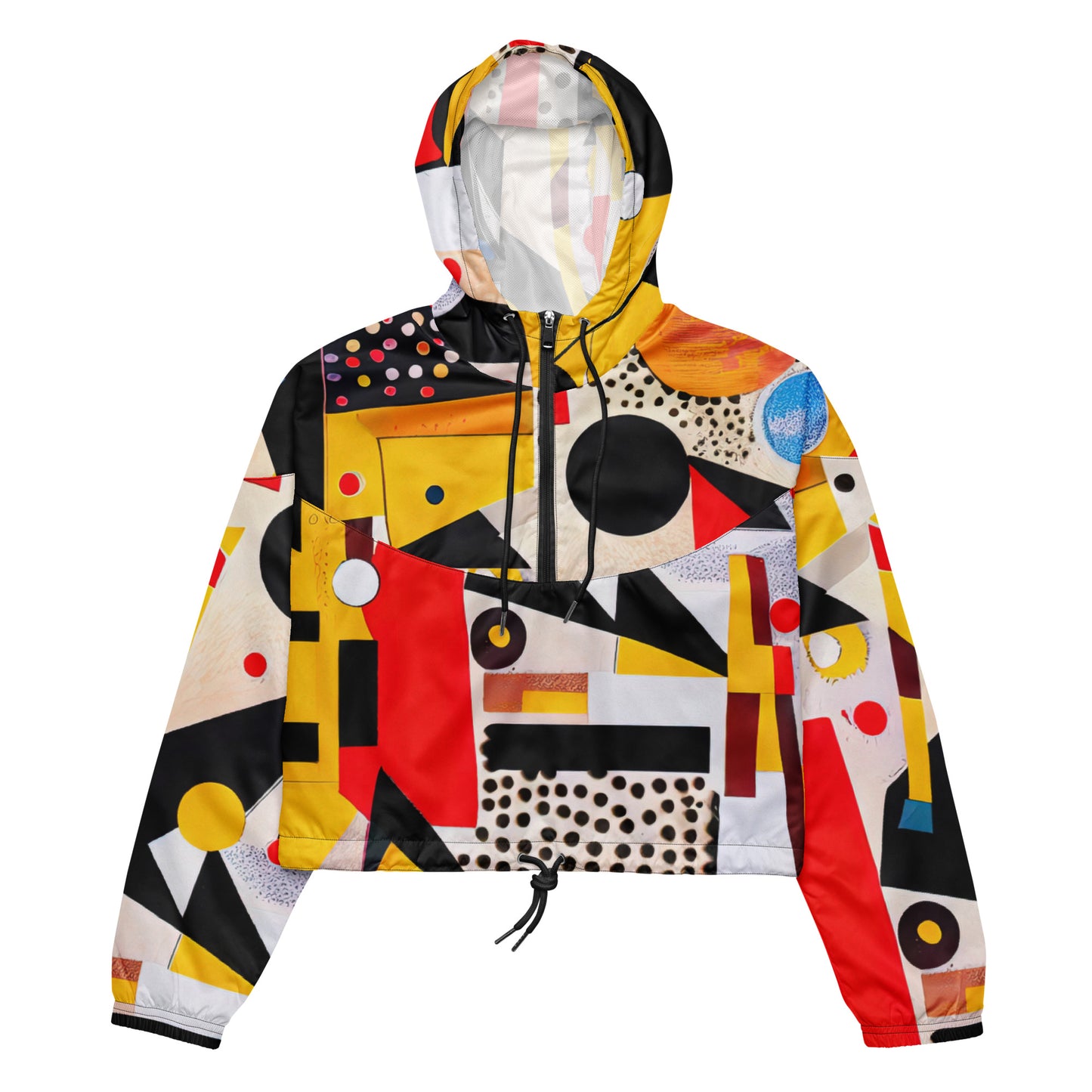 DMV 0576 Retro Art Women’s cropped windbreaker