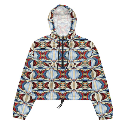 DMV 0449 Geo Boho Women’s cropped windbreaker