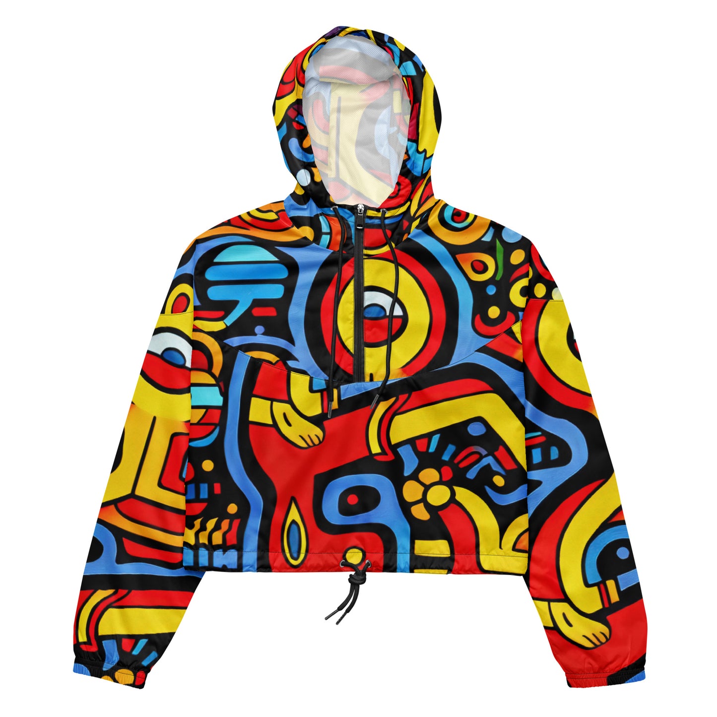 DMV 0645 Psy Art Women’s cropped windbreaker