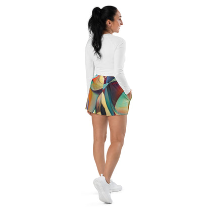 DMV 0243 Abstract Art Women’s Recycled Athletic Shorts
