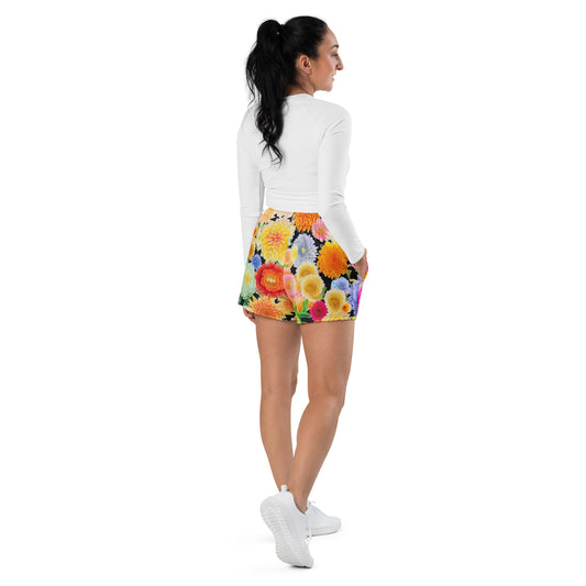 DMV 0004 Floral Women’s Recycled Athletic Shorts