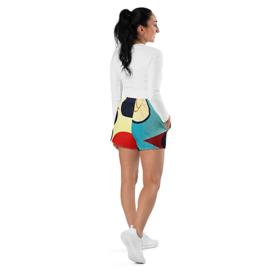 DMV 1356 Retro Art Women’s Recycled Athletic Shorts