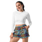 DMV 0228 Avant Garde Artsy Women’s Recycled Athletic Shorts