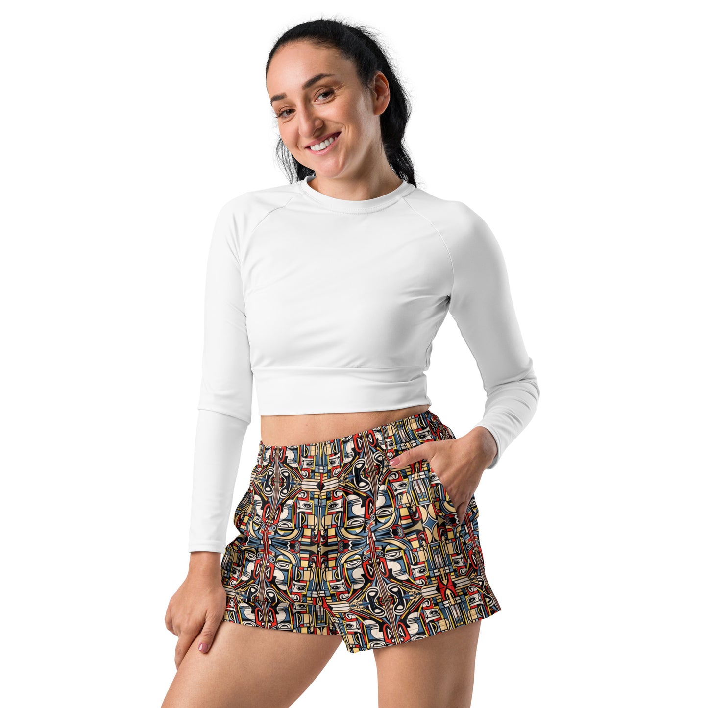 DMV 0283 Chic Boho Women’s Recycled Athletic Shorts