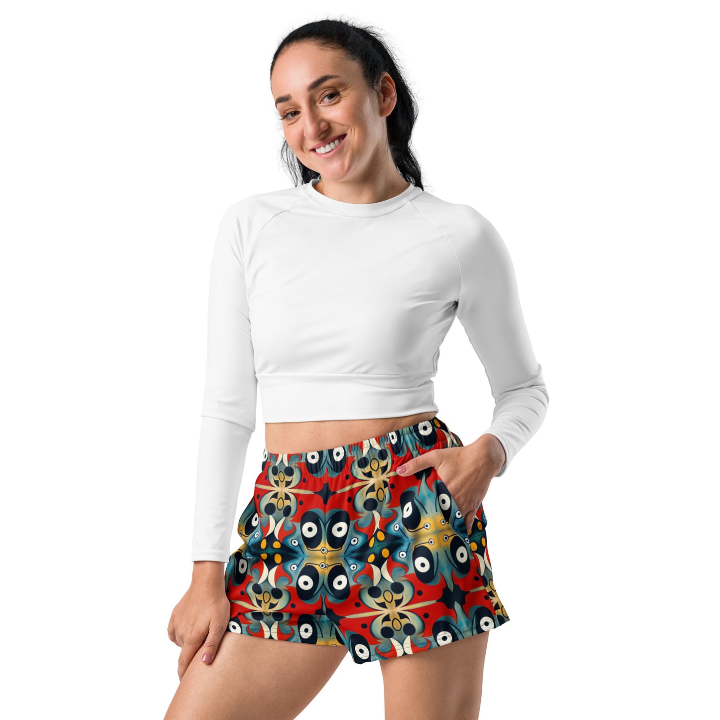 DMV 0269 Vintage Artsy Women’s Recycled Athletic Shorts