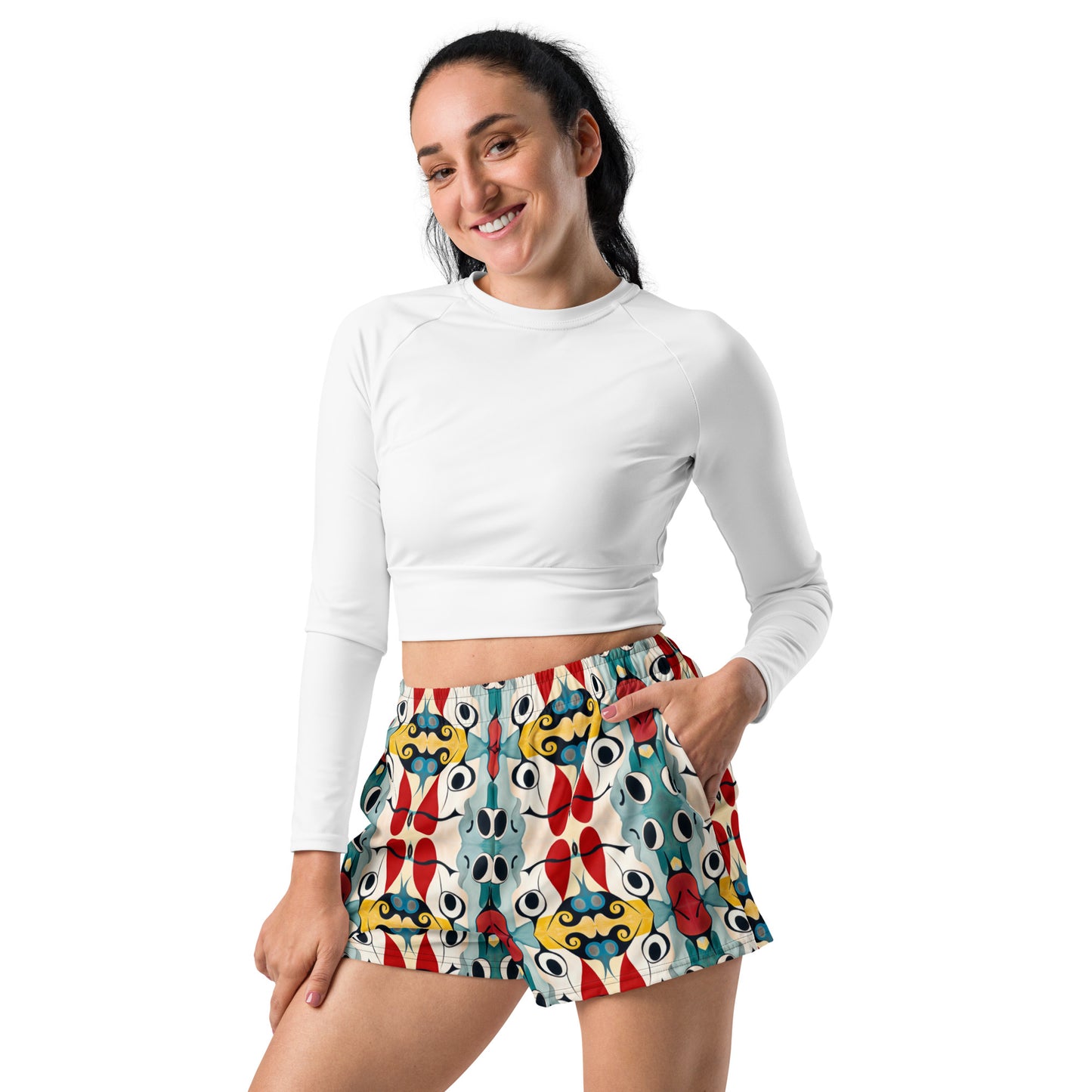 DMV 0230 Vintage Artsy Women’s Recycled Athletic Shorts