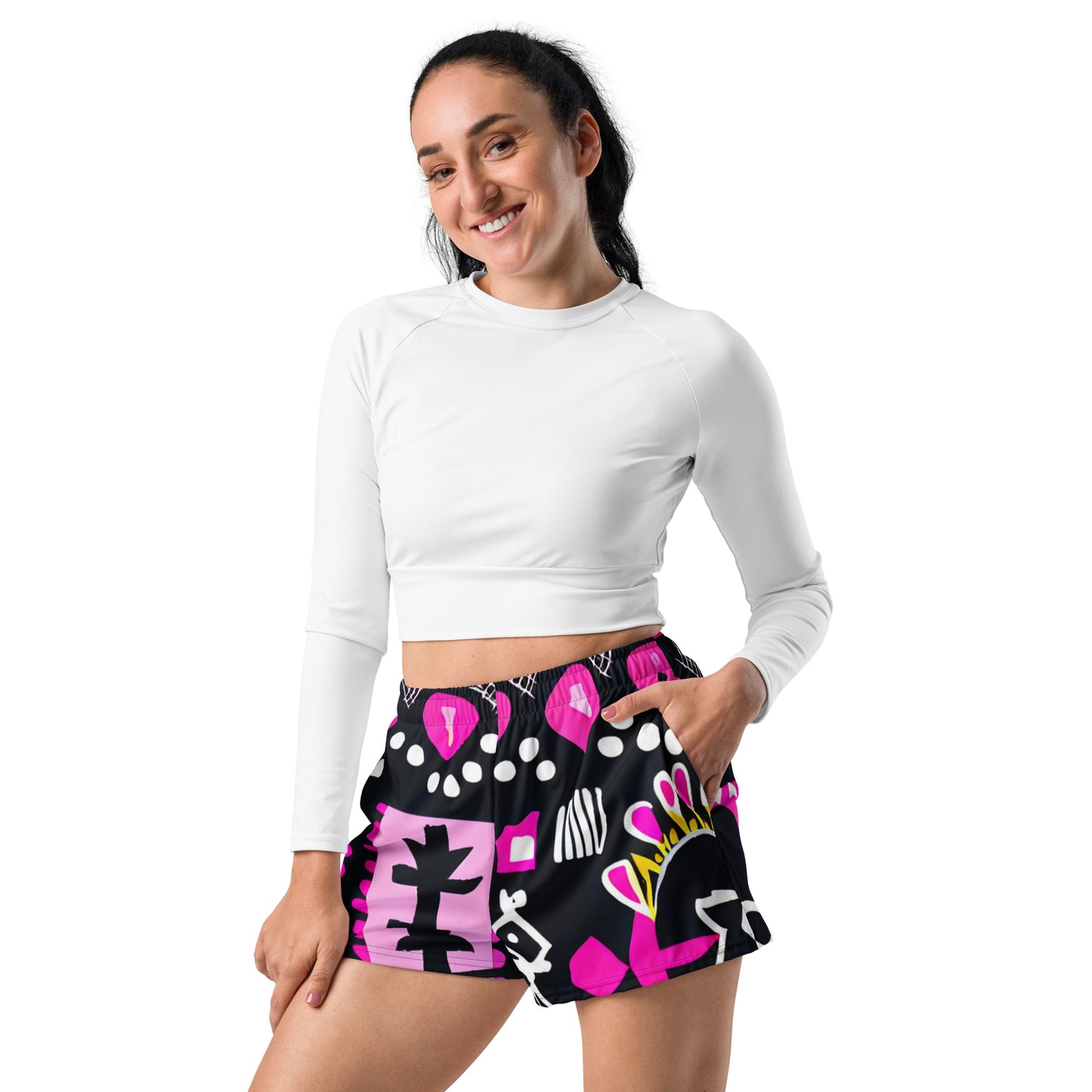 DMV 0026 Boho Women’s Recycled Athletic Shorts