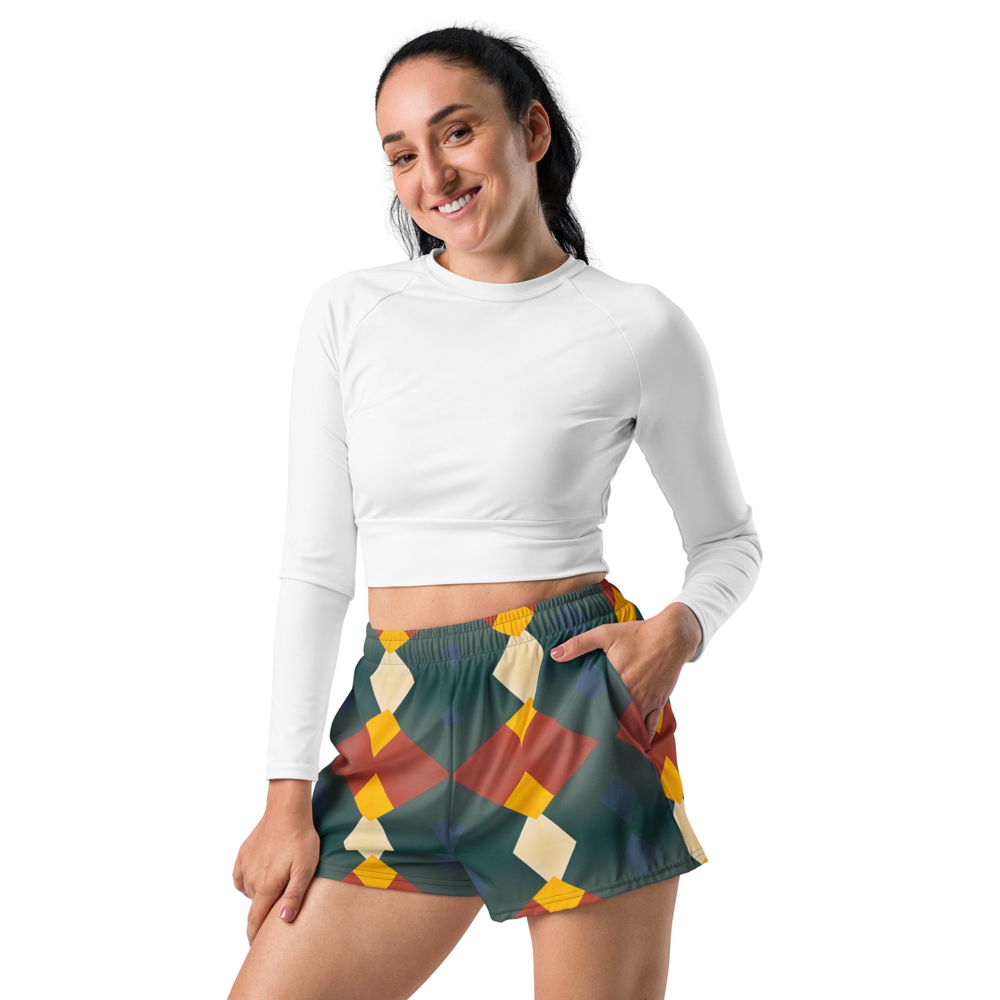 DMV 0057 Classic Boho Women’s Recycled Athletic Shorts