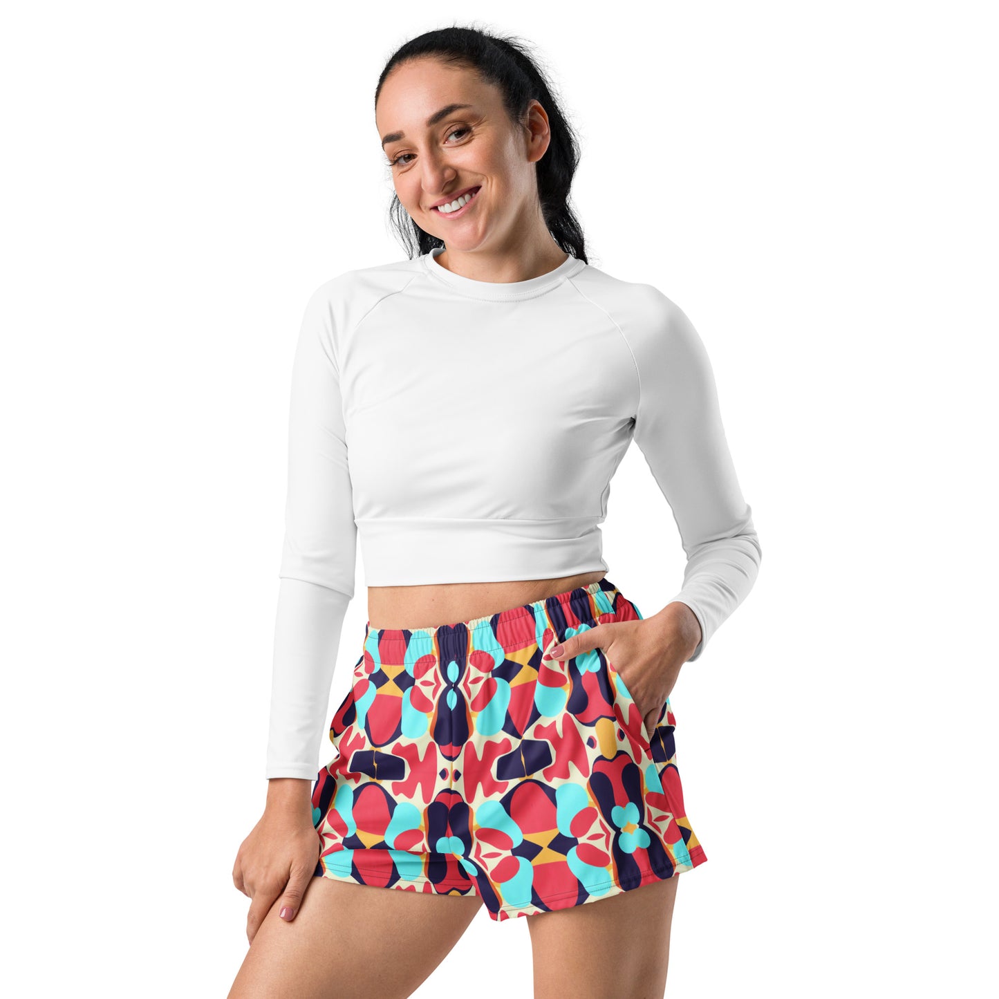 DMV 0030 Vintage Artsy Women’s Recycled Athletic Shorts