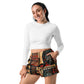 DMV 0256 Retro Art Women’s Recycled Athletic Shorts