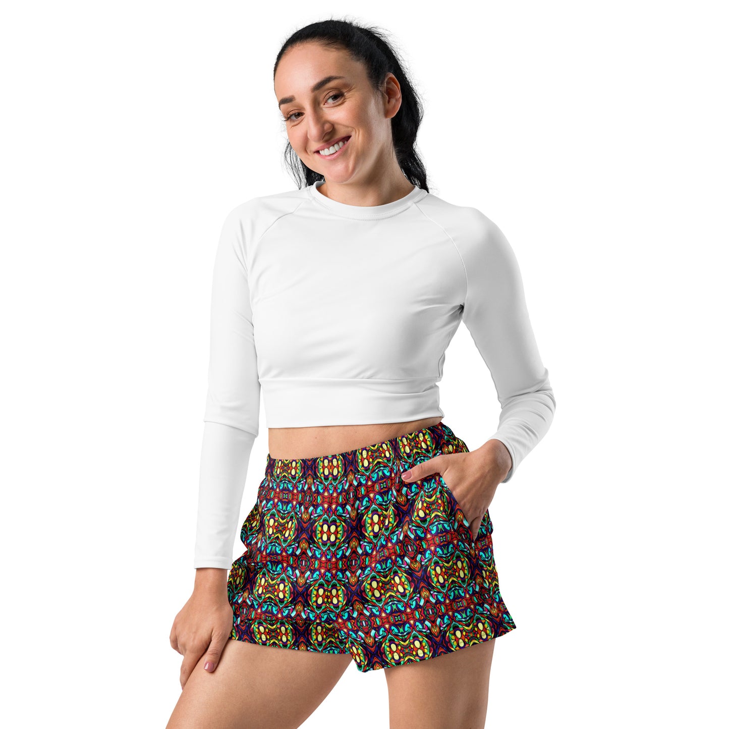 DMV 0091 Psy Artsy Women’s Recycled Athletic Shorts