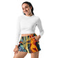 DMV 0237 Retro Art Women’s Recycled Athletic Shorts