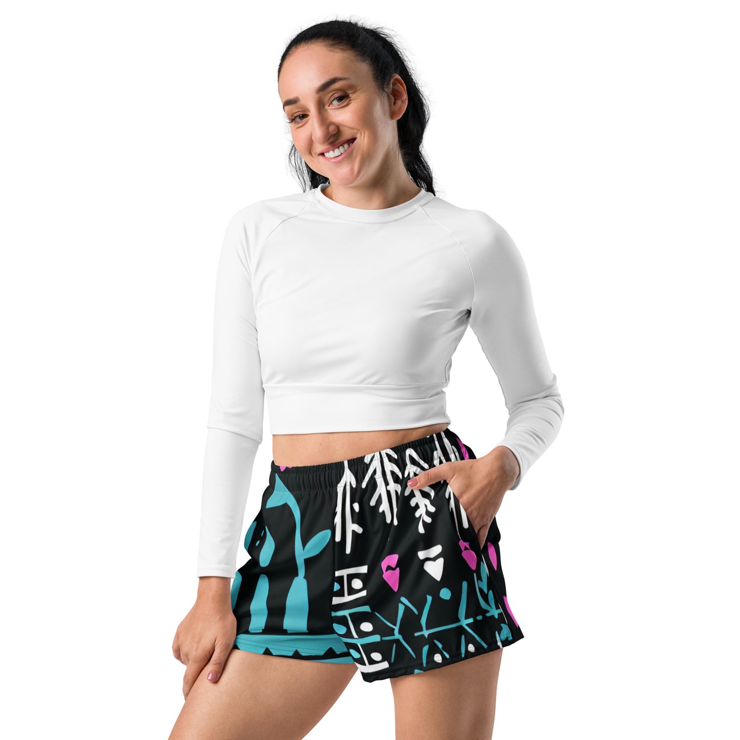 DMV 0122 Boho Women’s Recycled Athletic Shorts