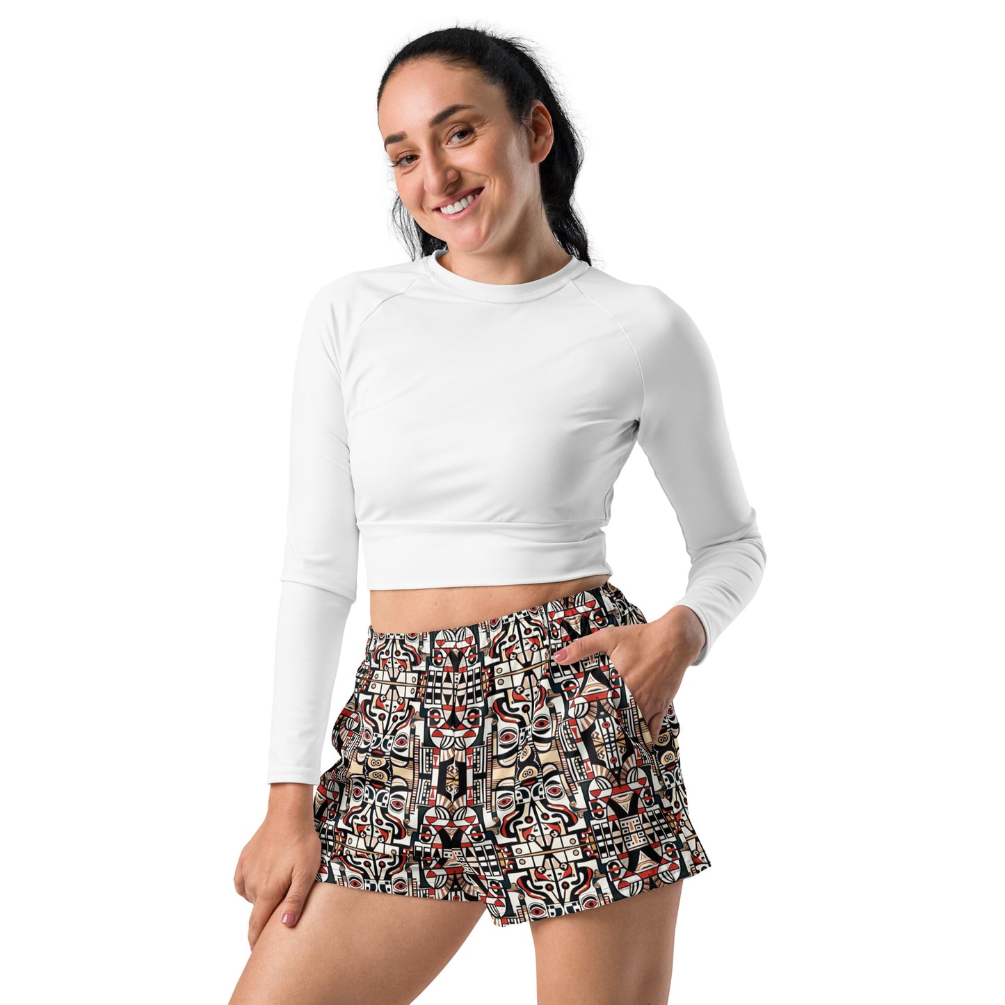 DMV 0131 Chic Boho Women’s Recycled Athletic Shorts