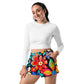 DMV 0257 Floral Women’s Recycled Athletic Shorts