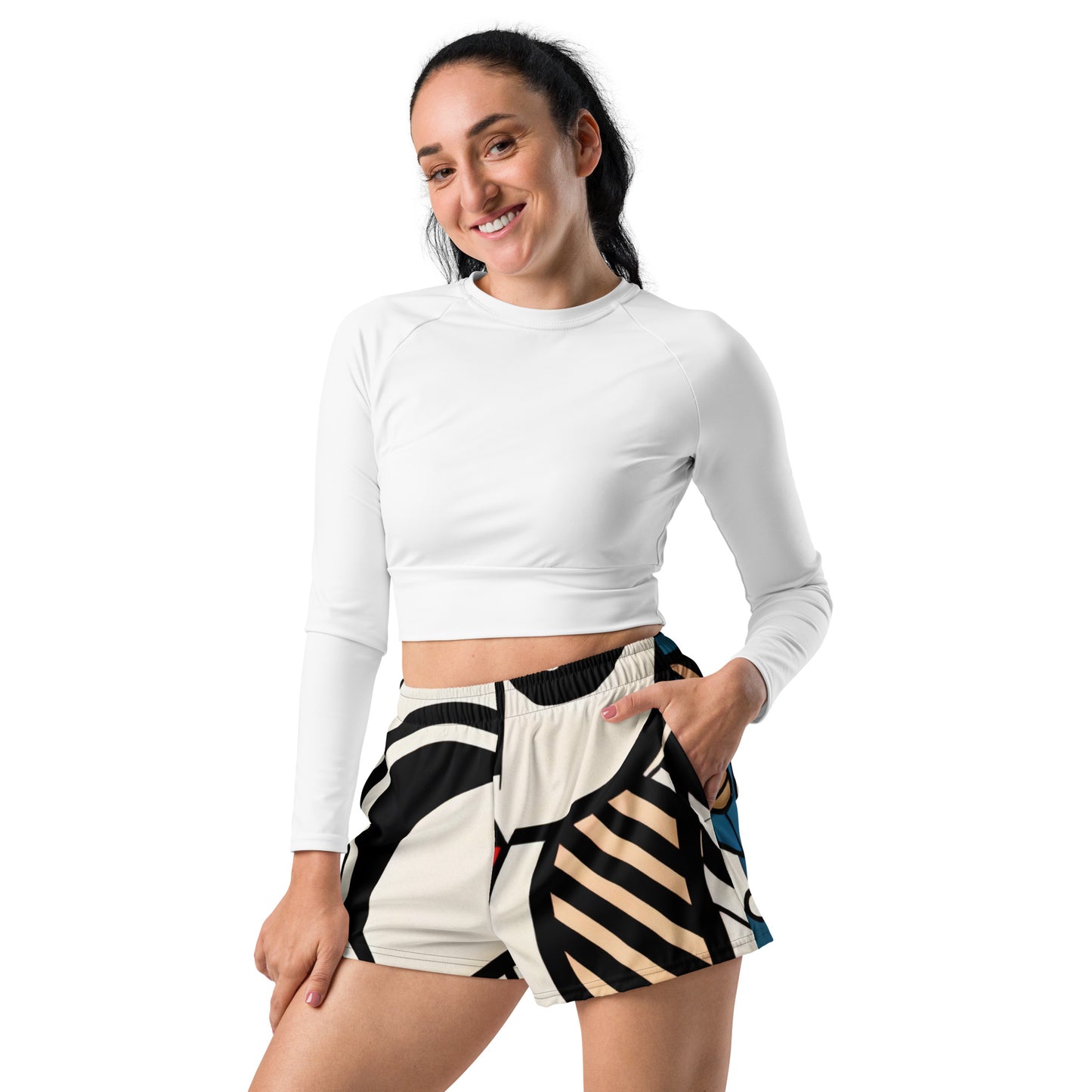 DMV 0226 Boho Women’s Recycled Athletic Shorts