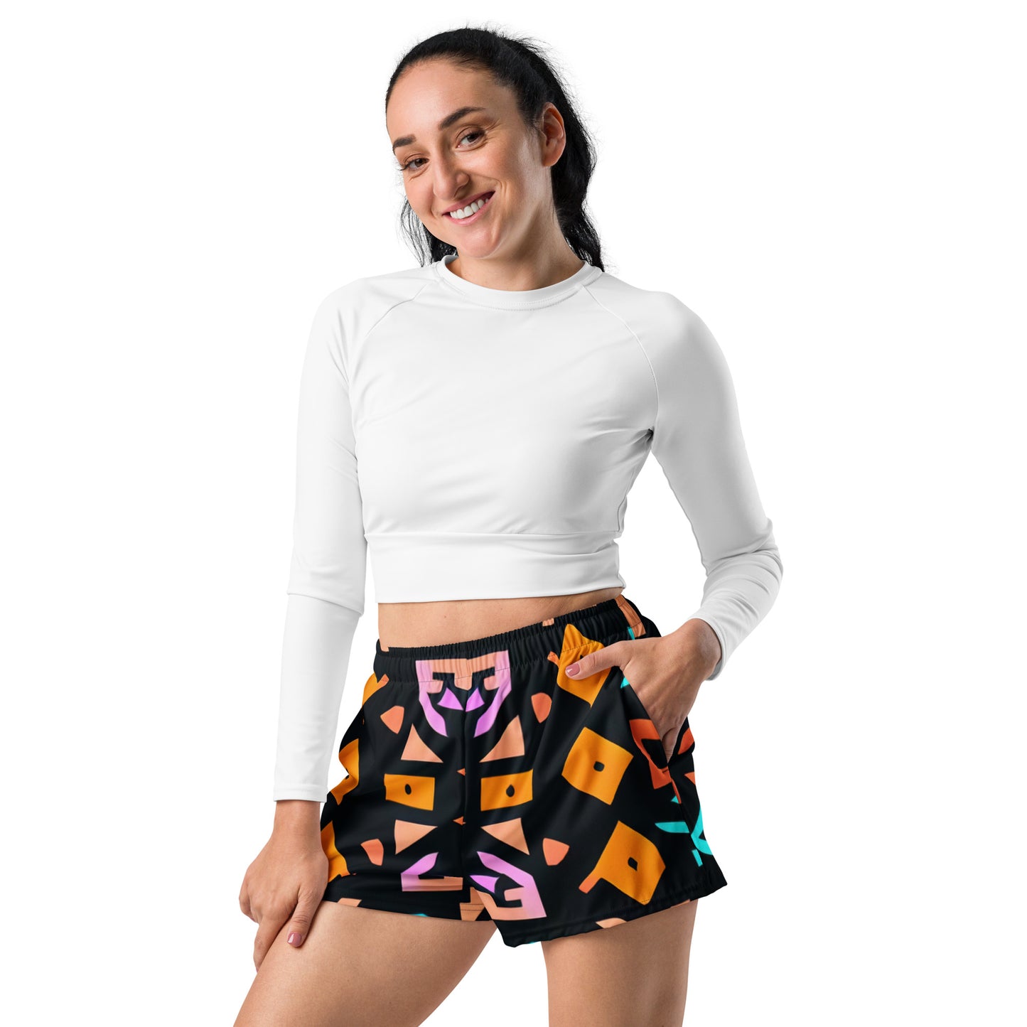 DMV 0147 Boho Women’s Recycled Athletic Shorts