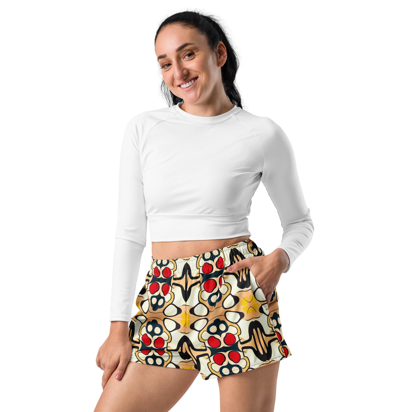 DMV 0204 Vintage Artsy Women’s Recycled Athletic Shorts