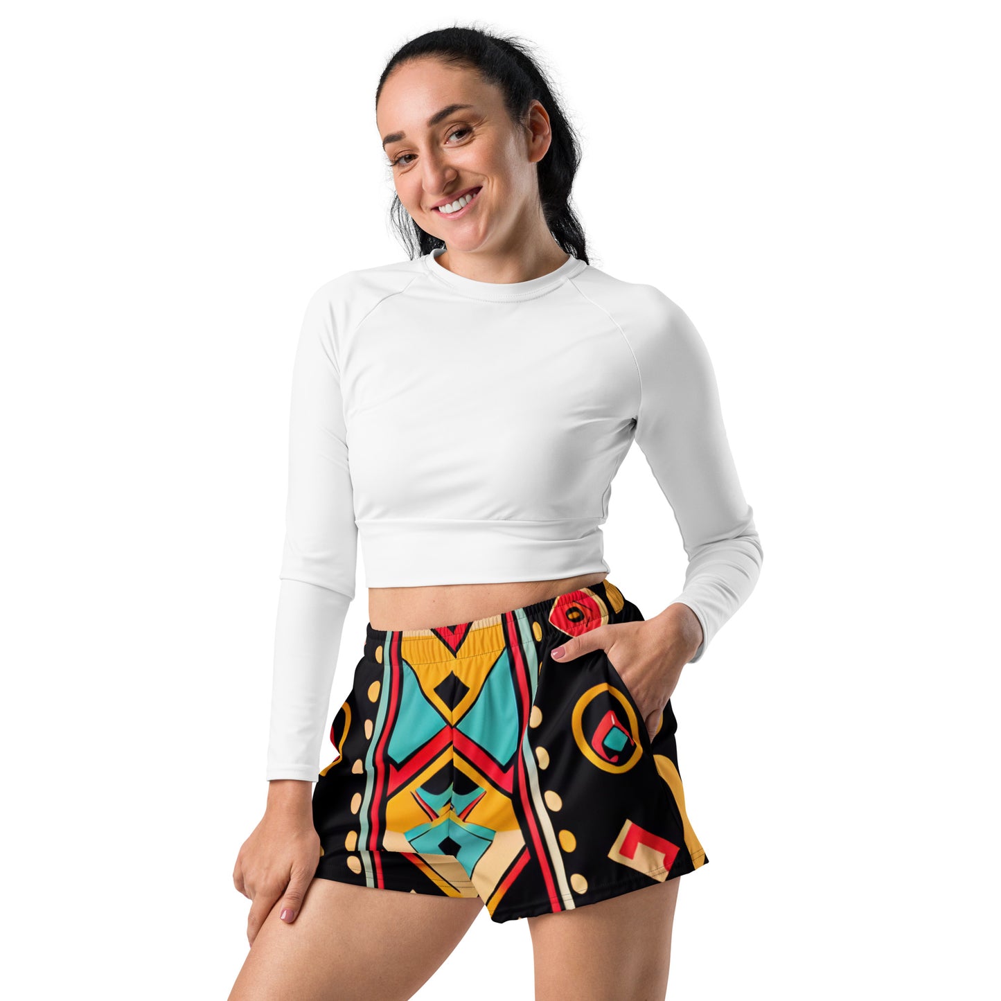 DMV 0155 Boho Women’s Recycled Athletic Shorts