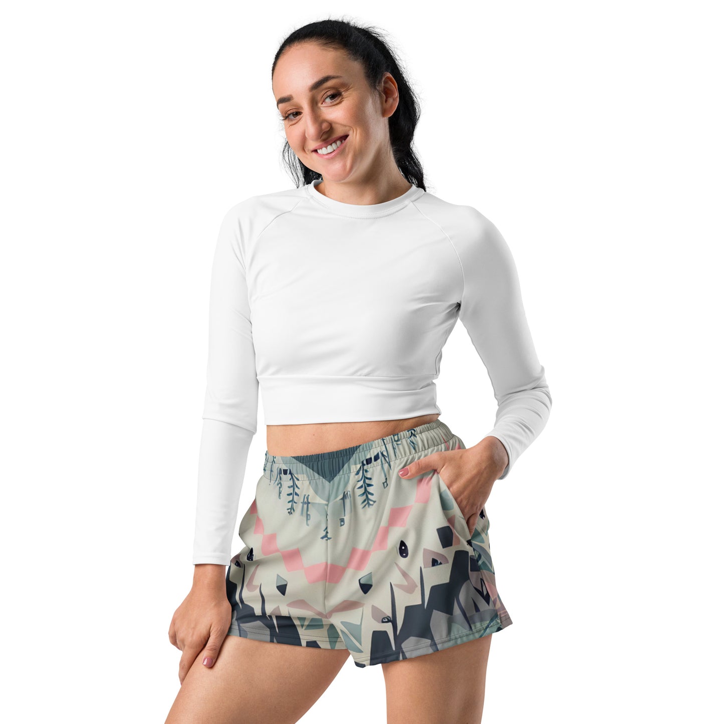 DMV 0306 Boho Women’s Recycled Athletic Shorts