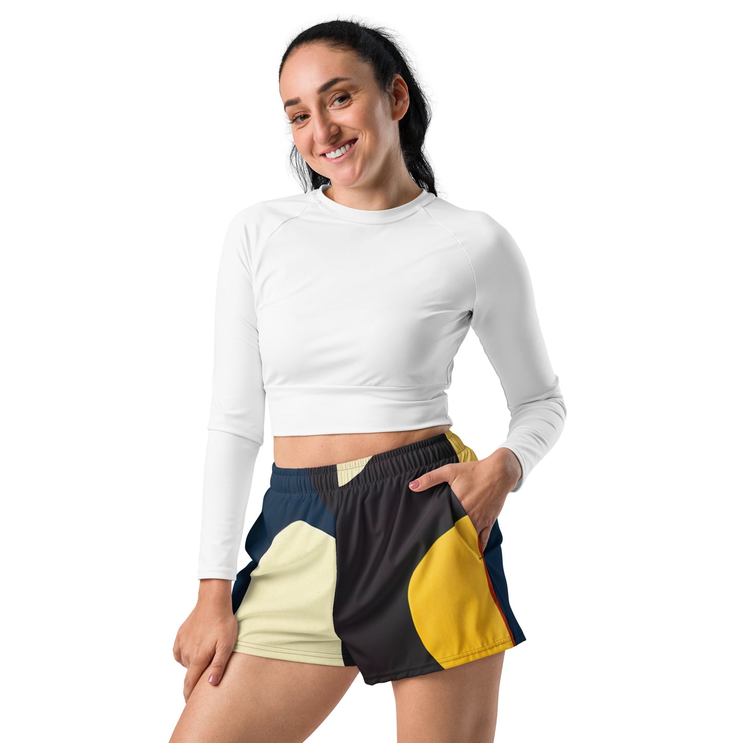 DMV 0421 Retro Art Women’s Recycled Athletic Shorts