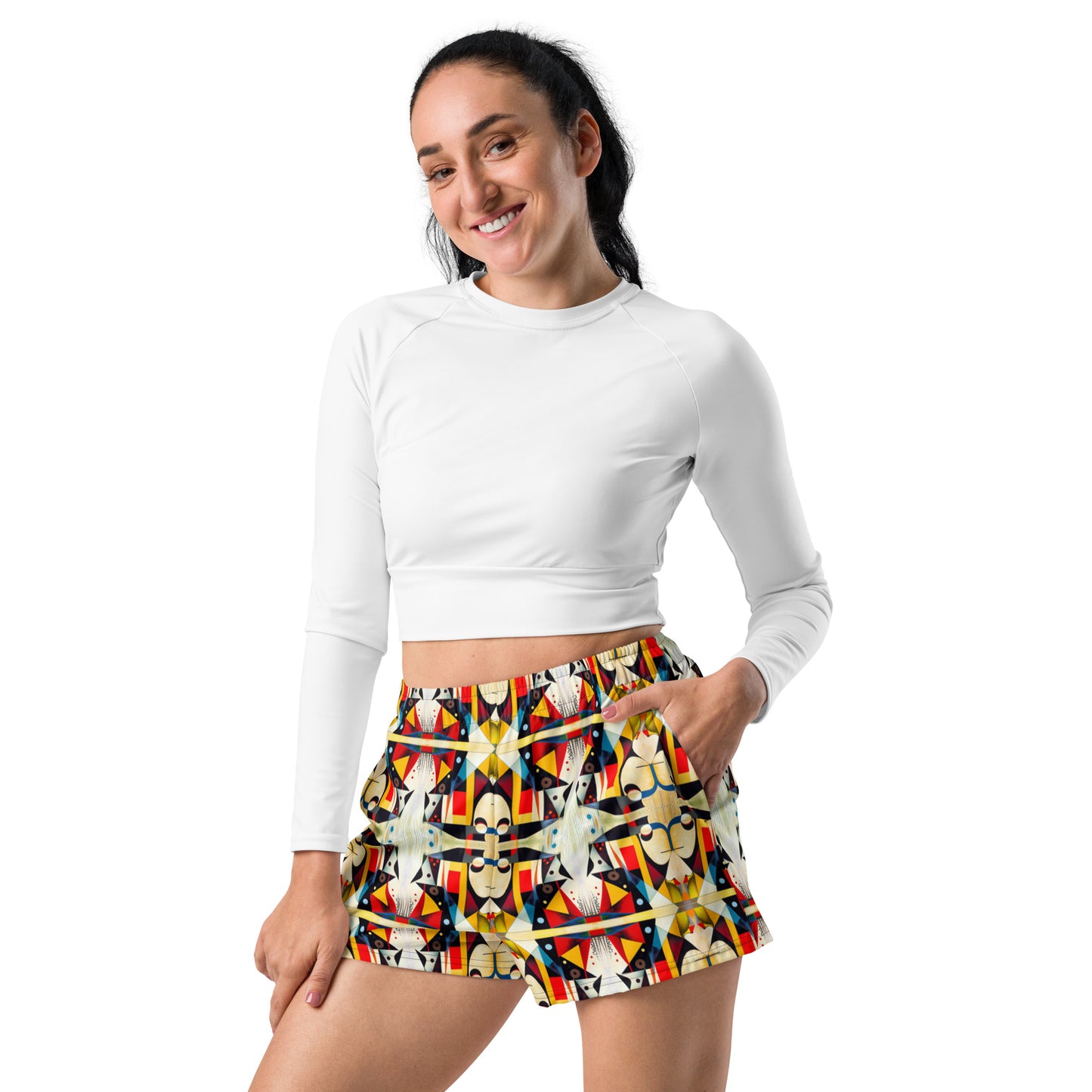 DMV 0517 Chic Boho Women’s Recycled Athletic Shorts