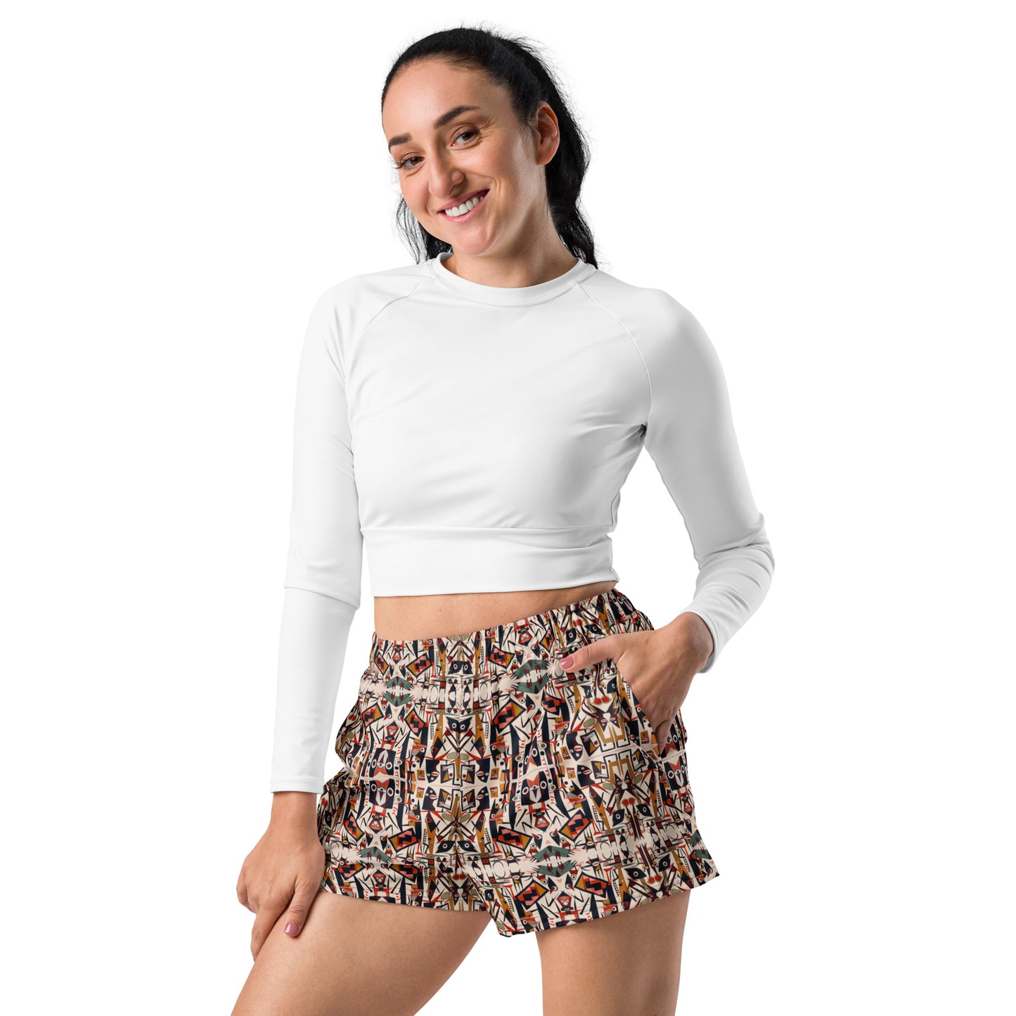 DMV 0432 Classic Boho Women’s Recycled Athletic Shorts