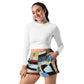 DMV 1485 Abstract Art Women’s Recycled Athletic Shorts