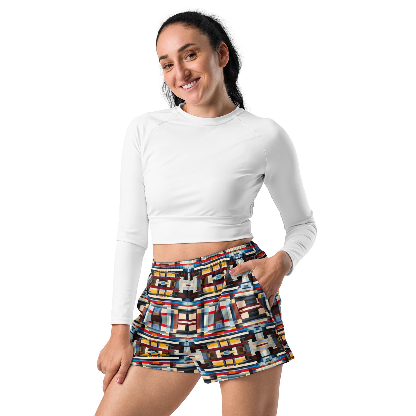 DMV 1879 Geo Boho Women’s Recycled Athletic Shorts