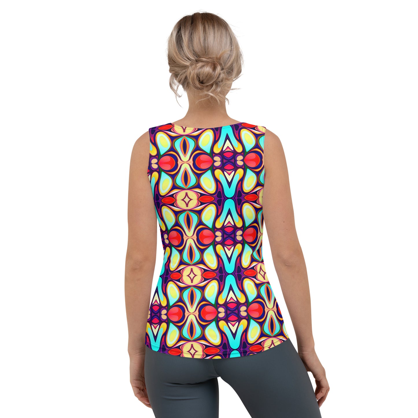 DMV 0036 Vintage Artsy Sublimation Cut & Sew Tank Top