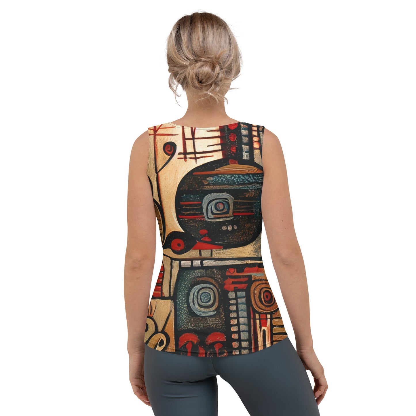 DMV 0256 Retro Art Sublimation Cut & Sew Tank Top